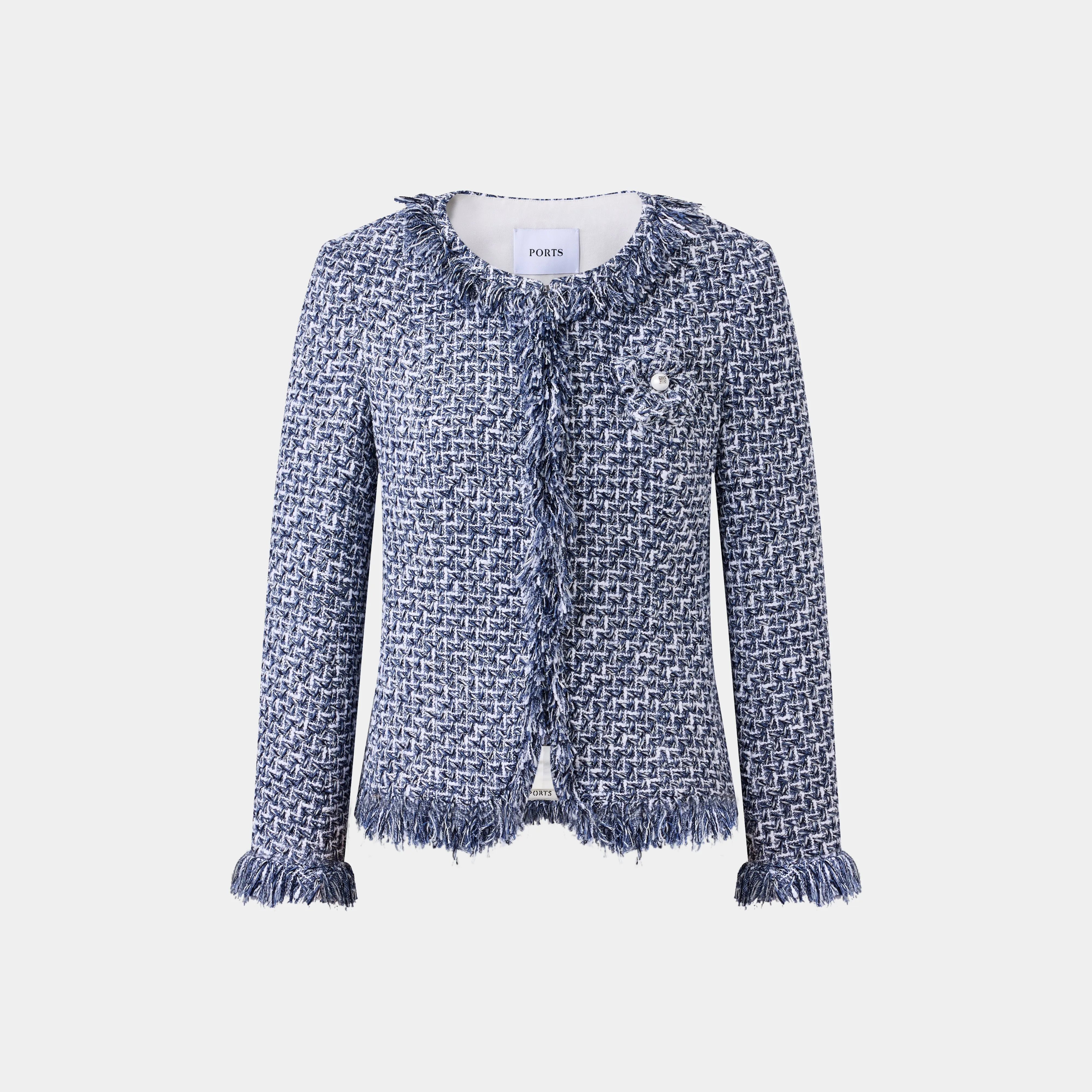 CHIC VIOLET TWEED JACKET, A VIBRANT TOUCH OF ELEGANCE
