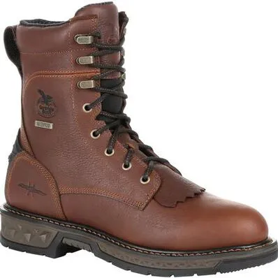 Georgia Men's Carbo Tec LT 8" Soft Toe Waterproof Lacer Work Boot -Brown- GB00309