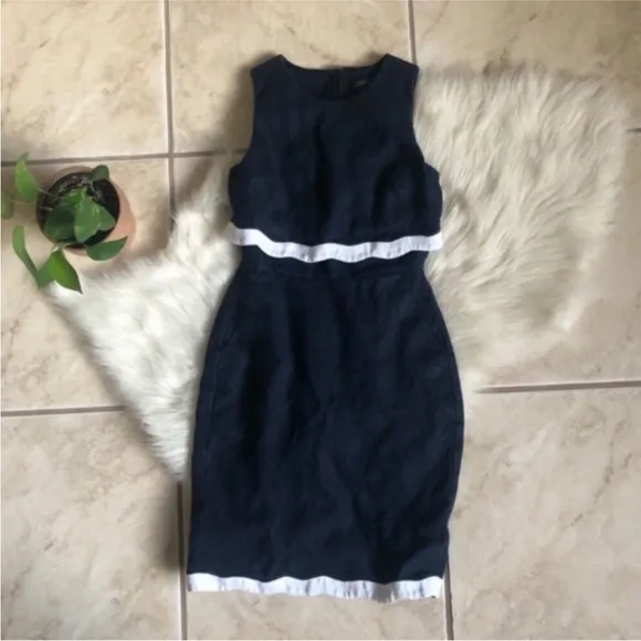 J.Crew Going Places in Linen Work/Office Dress