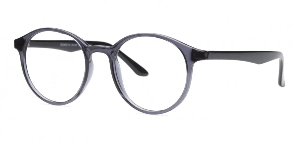 Loris Eyeglasses, Unisex Unbreakable Flexible Bendable Round TR90 Material, U-319