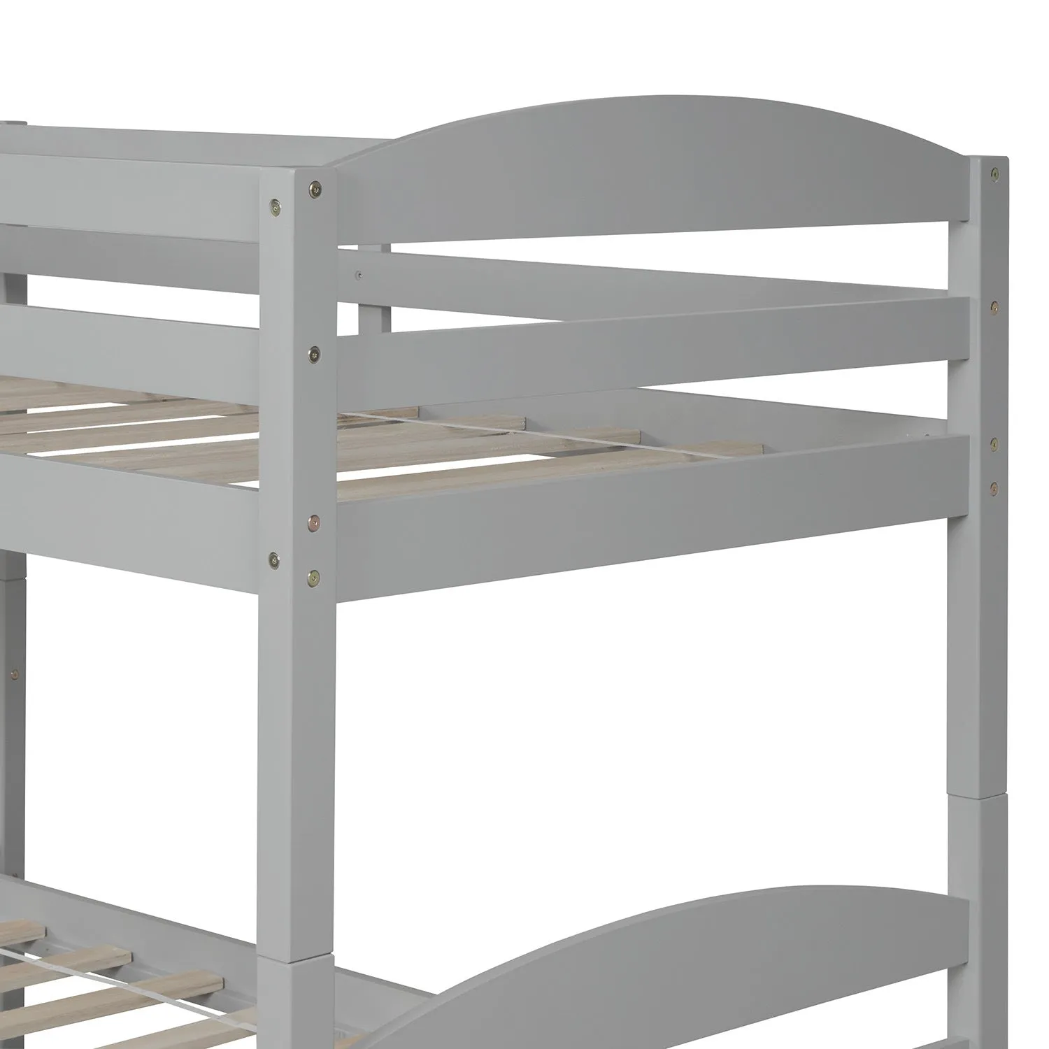 Simple Durable Twin L-Shaped Bunk With Trundle